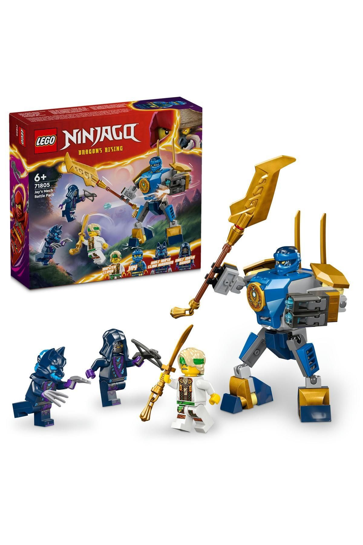 LEGO ® NINJAGO® Jay’in Robotu Savaş Paketi 71805  - 6 Yaş ve Üzeri İçin Yapım Seti (78 Parça)
