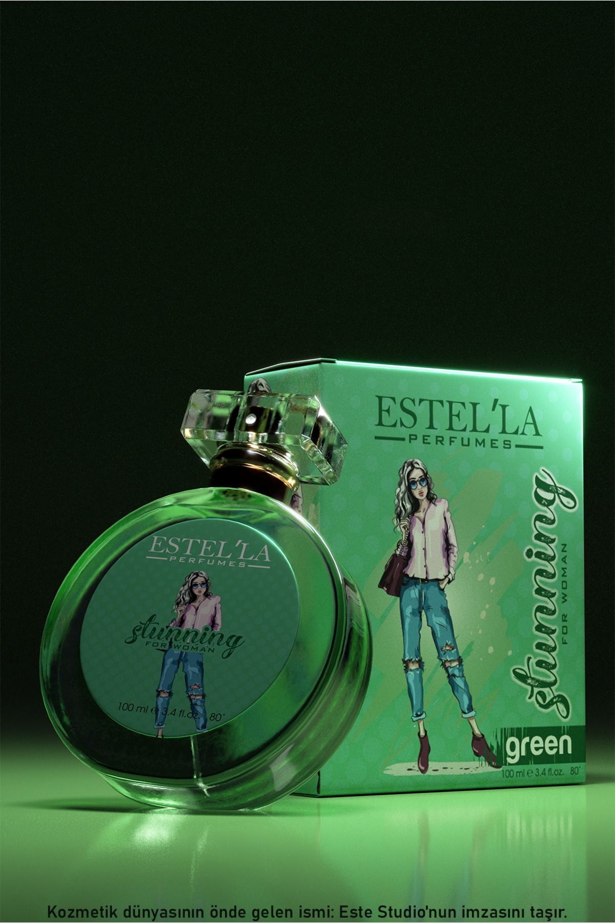 Estella 100 ml Stunning Green Kadın Parfümü ile Kendinize Özgü Bir İmza Yaratın - Stilinize Farklılık Katın