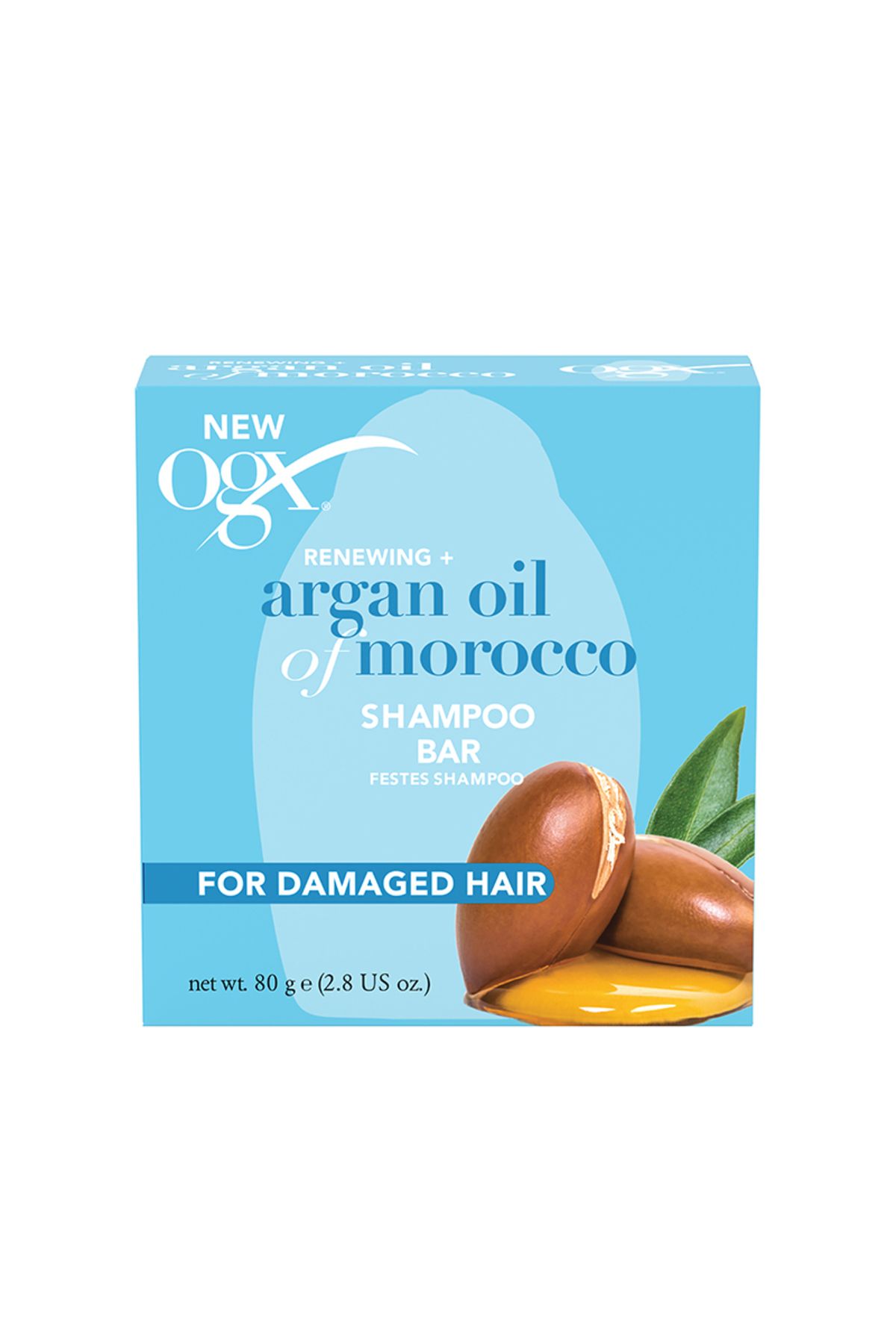 OGX Moisturizing Solid Shampoo with Argan Oil for Dry and Damaged Hair 80 gr