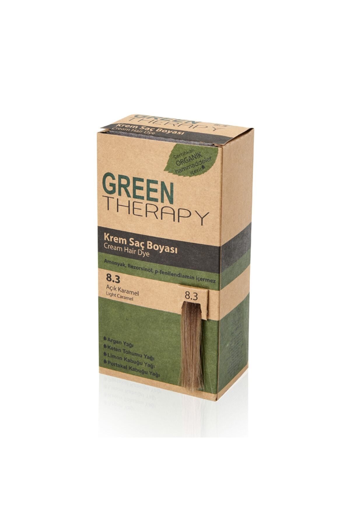 Green Therapy Cream Hair Dye 8.3 Light Caramel