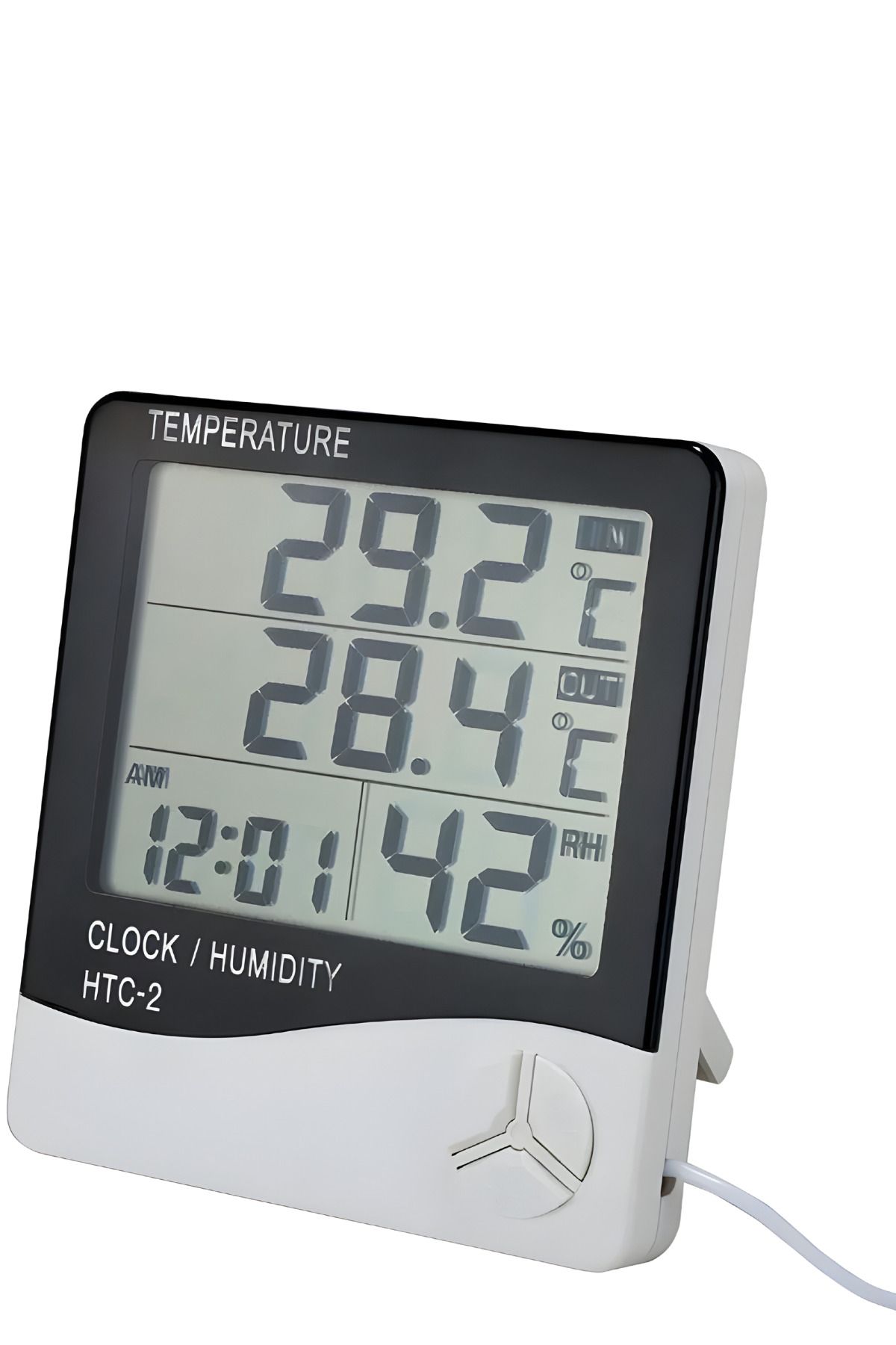 Htc -2 Masa Saati Derece Termometre Isı Nem Saat Alarm Dijital Termometre Nem Ölçer