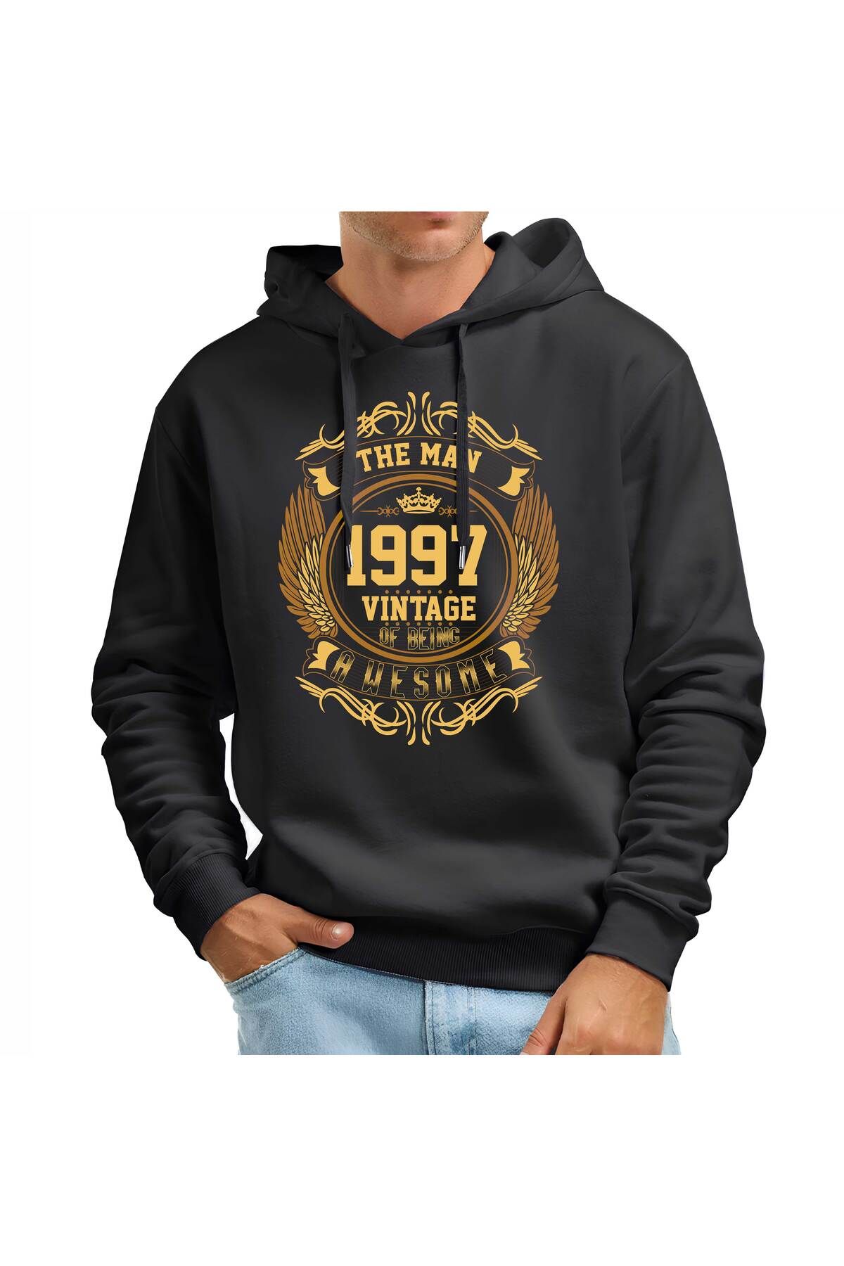 Alfa Tshirt Vintage Gold The Man 1997 Siyah Sweatshirt 1970-2000