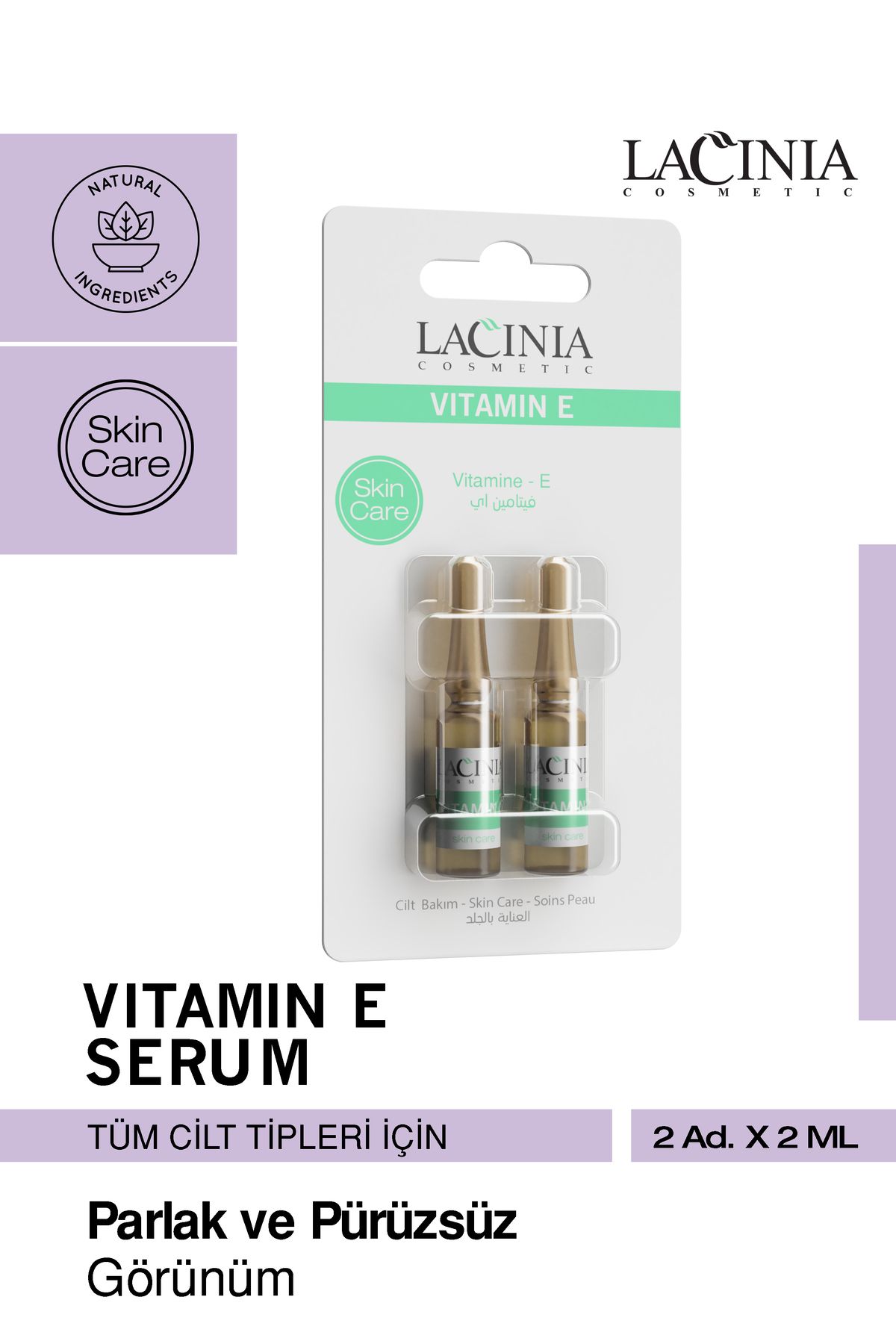 Lacinia Vitamin E 2'li 1 Paket Cilt Bakım Serumu (yaşlanma Karşıtı)