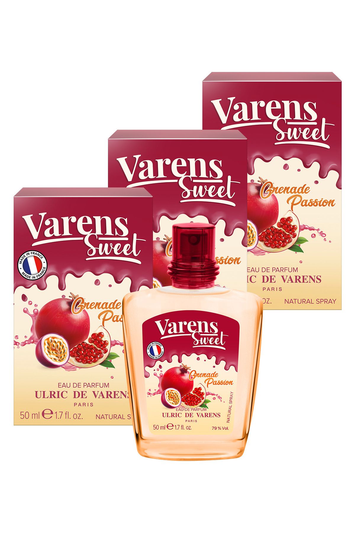Ulric De Varens Varens Sweet Grenade Passion 3'lü Set (3X50ML EDP) Kadın Parfüm