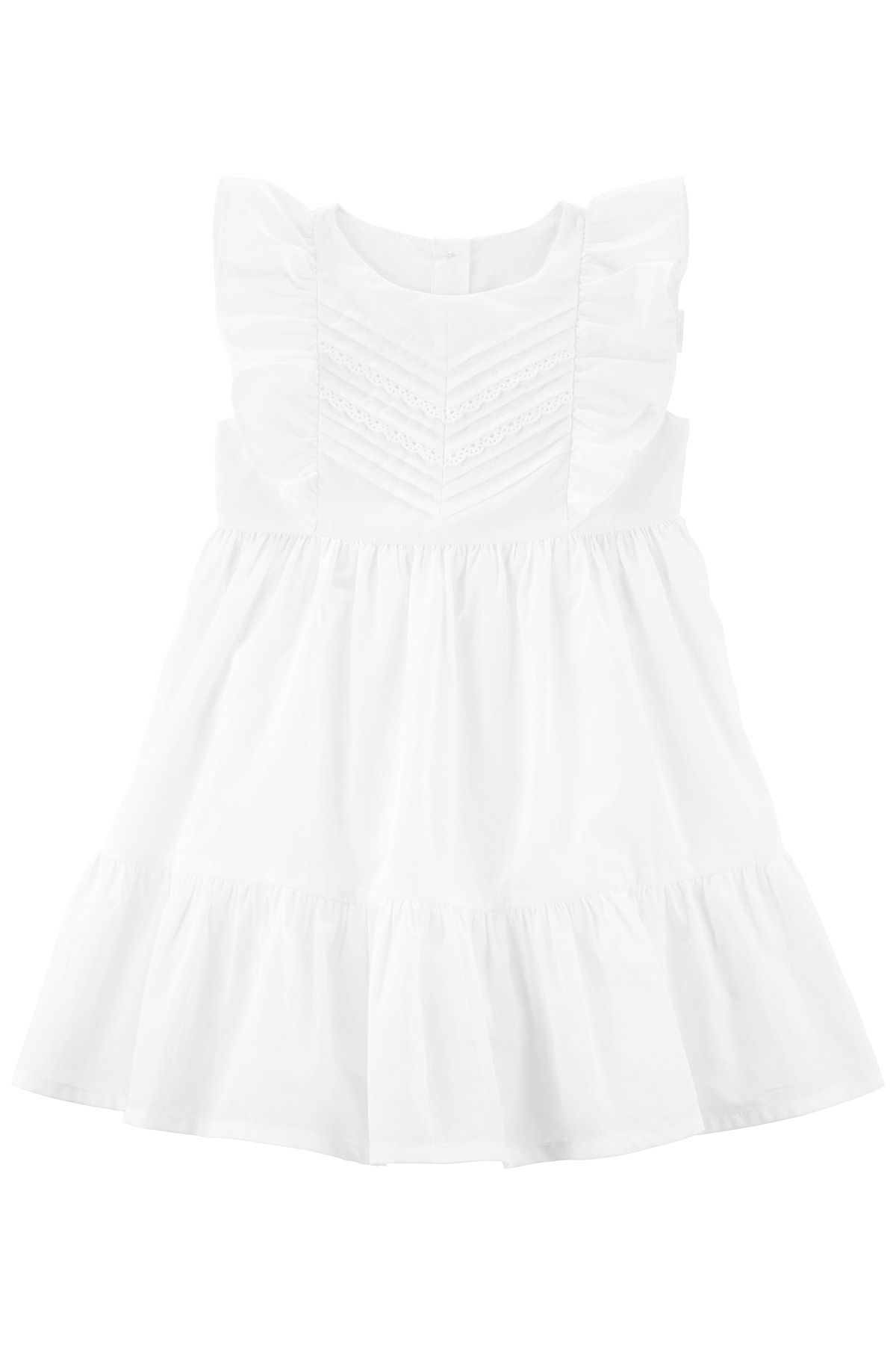 OshKosh Küçük Kız Çocuk Kolsuz Elbise Beyaz