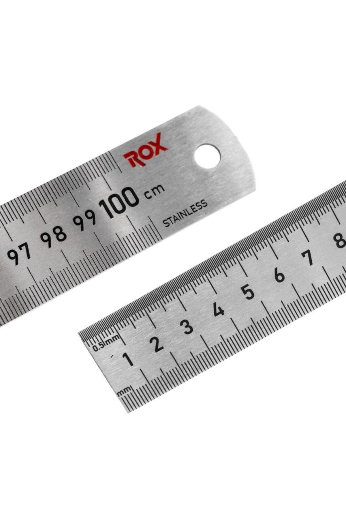 Rox 0201 Çift Taraflı Çelik Cetvel 1000 mm
