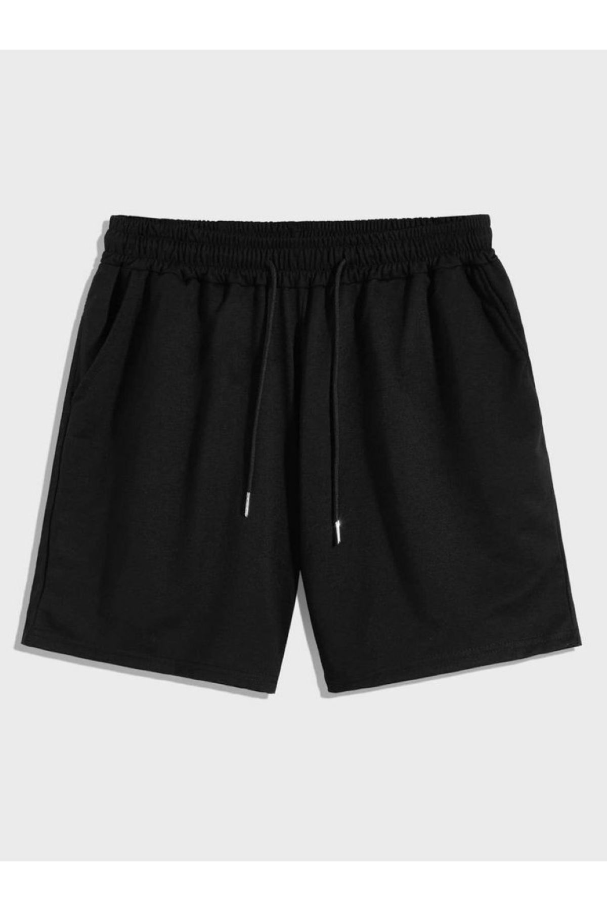 FİTGO Siyah Erkek Basic Regular Fit Şort