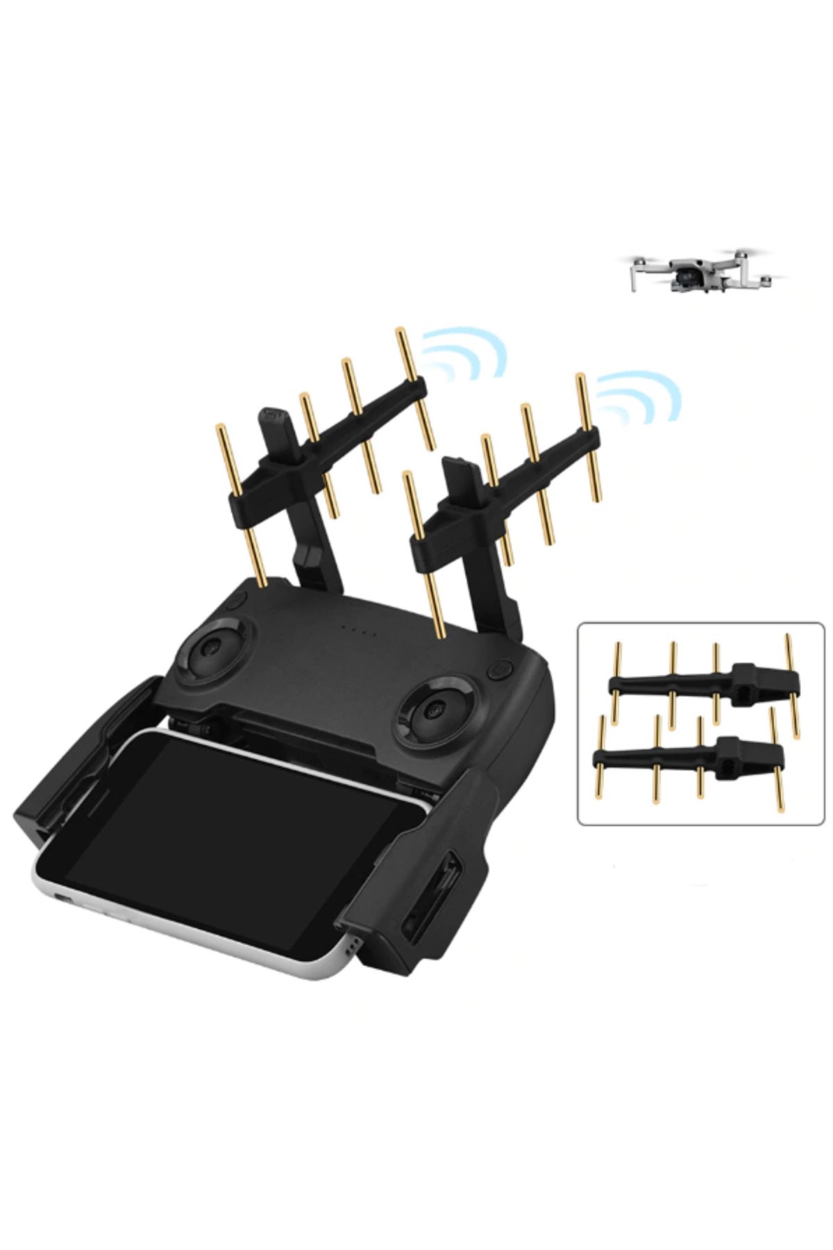 İRHANLAR DJI Mavic 2, Mavic2, Pro Yagi Uyumlu Anten Sinyal Güçlendirici Djı Menzil Genişletici Booster