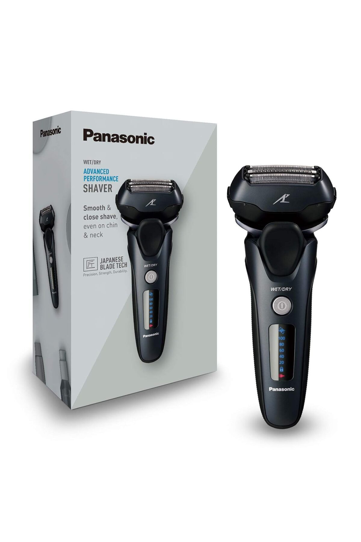 Panasonic Lineer Motorlu Erkek Islak/Kuru Elektrikli Tıraş Makinesi, Uzun Saç Düzelticili 3 Tıraş Başlığı