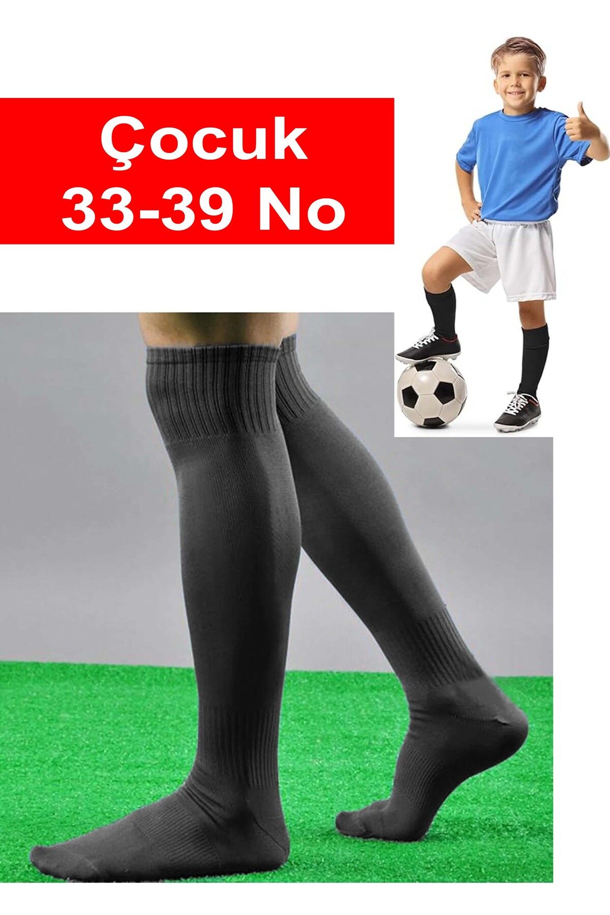 Liggo Çocuk Futbol Maç Çorabı Futbol Tozluk 33-39 Numara Futbol Halısaha Çorabı Konç