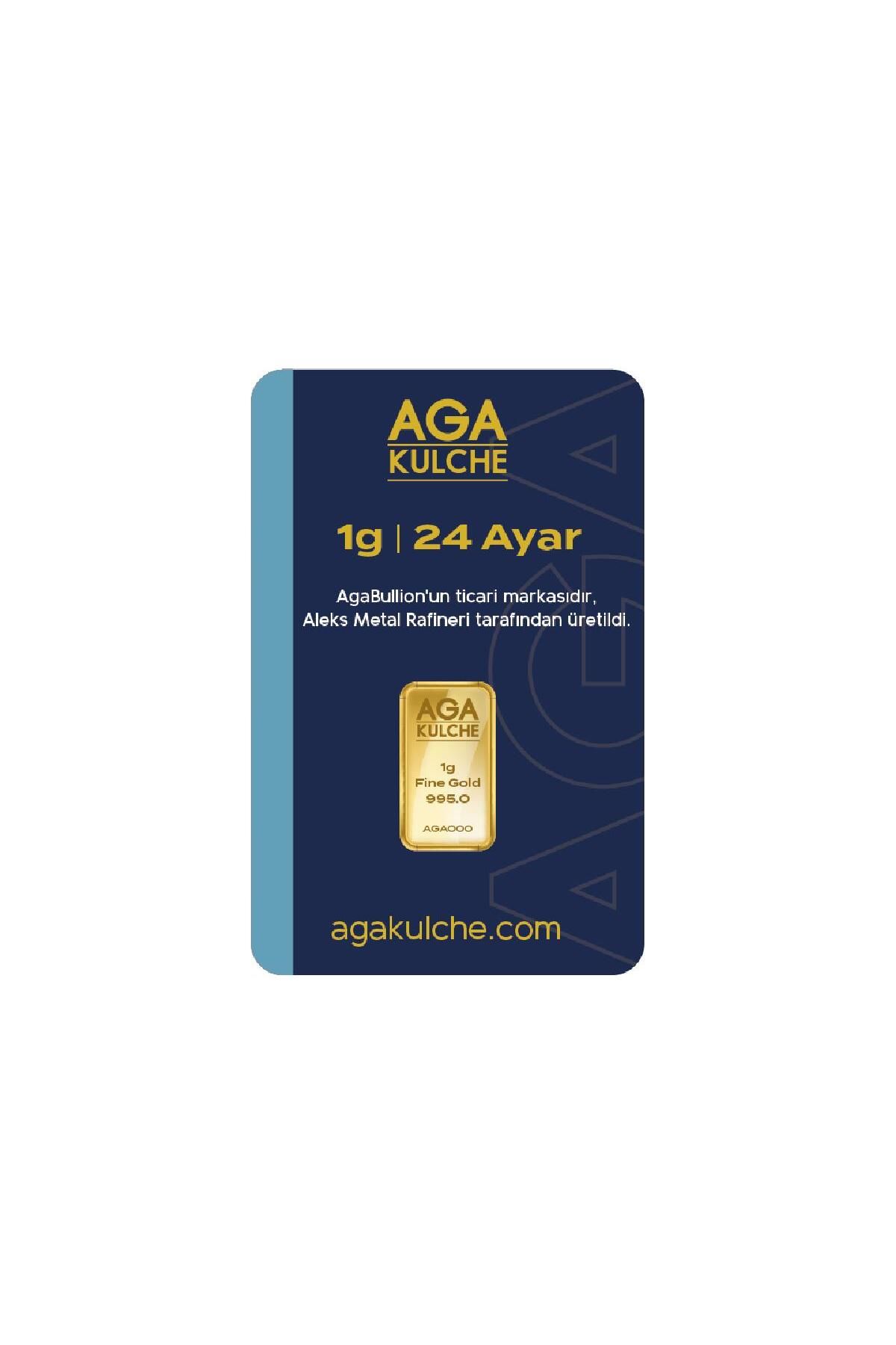 AgaKulche 1 gram (995) 24 Ayar Külçe Altın