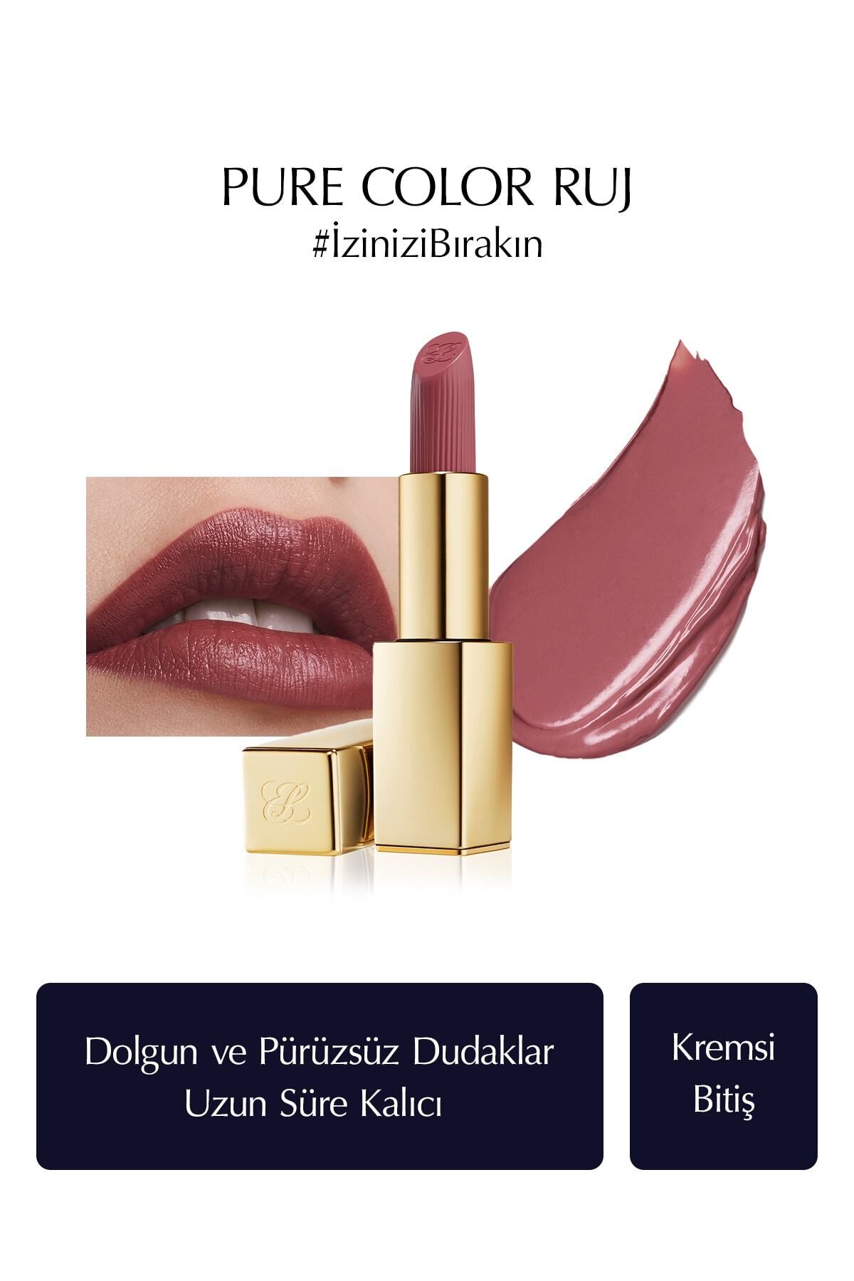Estee Lauder Kremsi Ruj - Pure Color Creme Lipstick Kremsi, Saten Bitiş -  3.5gr - Renk: 440 Irresistible