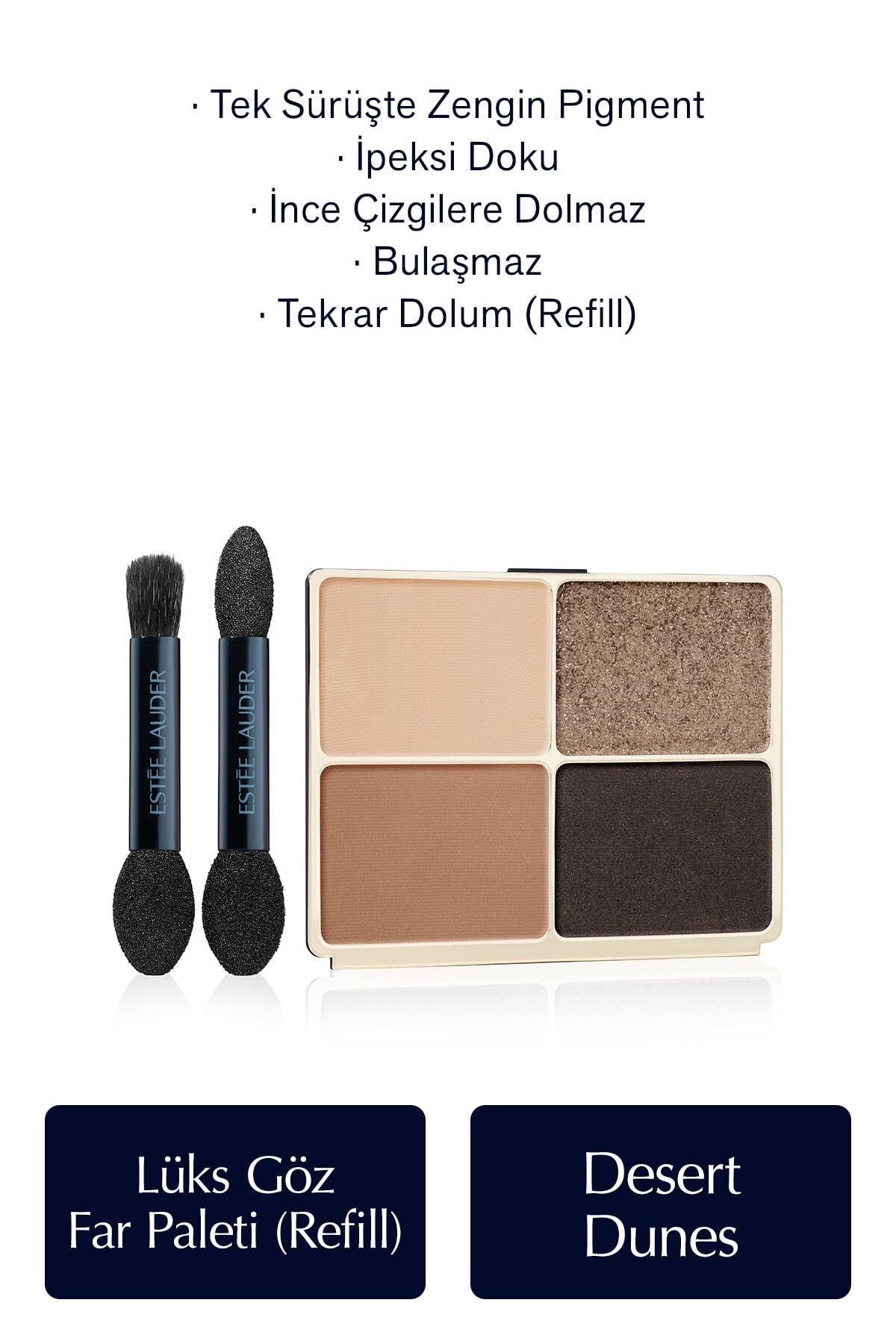 Estee Lauder Refill Göz Farı - Pure Color Envy Luxe Eyeshadow Quad Göz Far Paleti- 04 Desert Dunes - 6gr