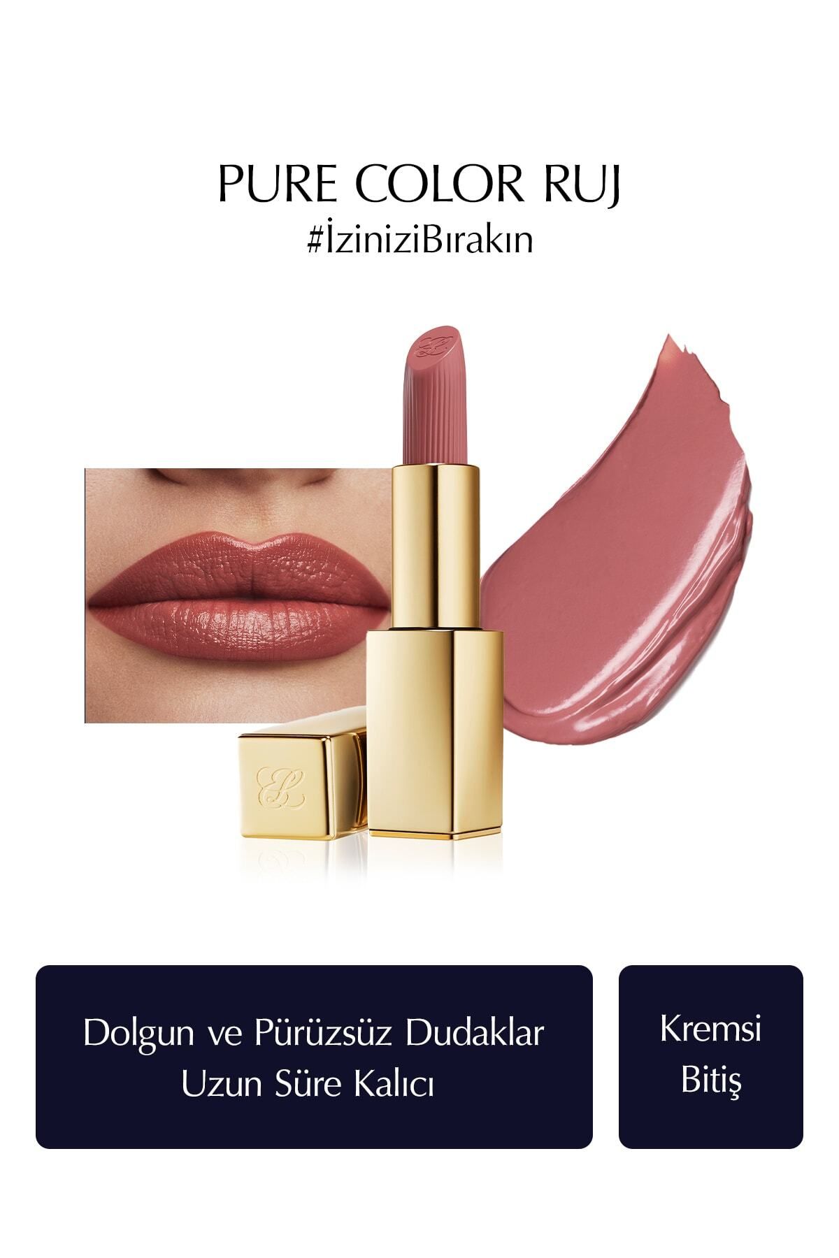 Estee Lauder Kremsi Ruj - Pure Color Creme Lipstick Kremsi, Saten Bitiş -  3.5gr - Renk: 561 Intense Nude