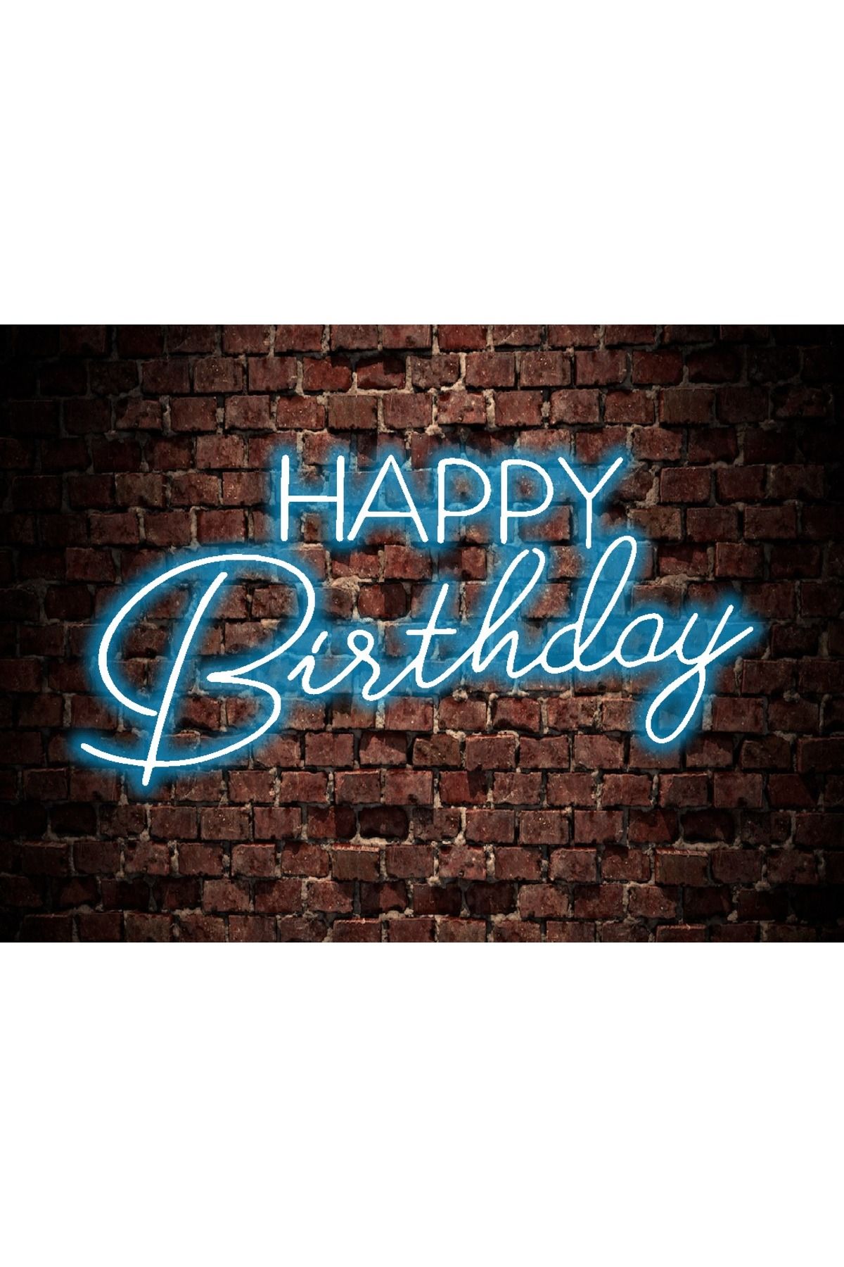 En Güzel Günde Happy Birthday Neon Led Işıklı Yazı 40*65 cm