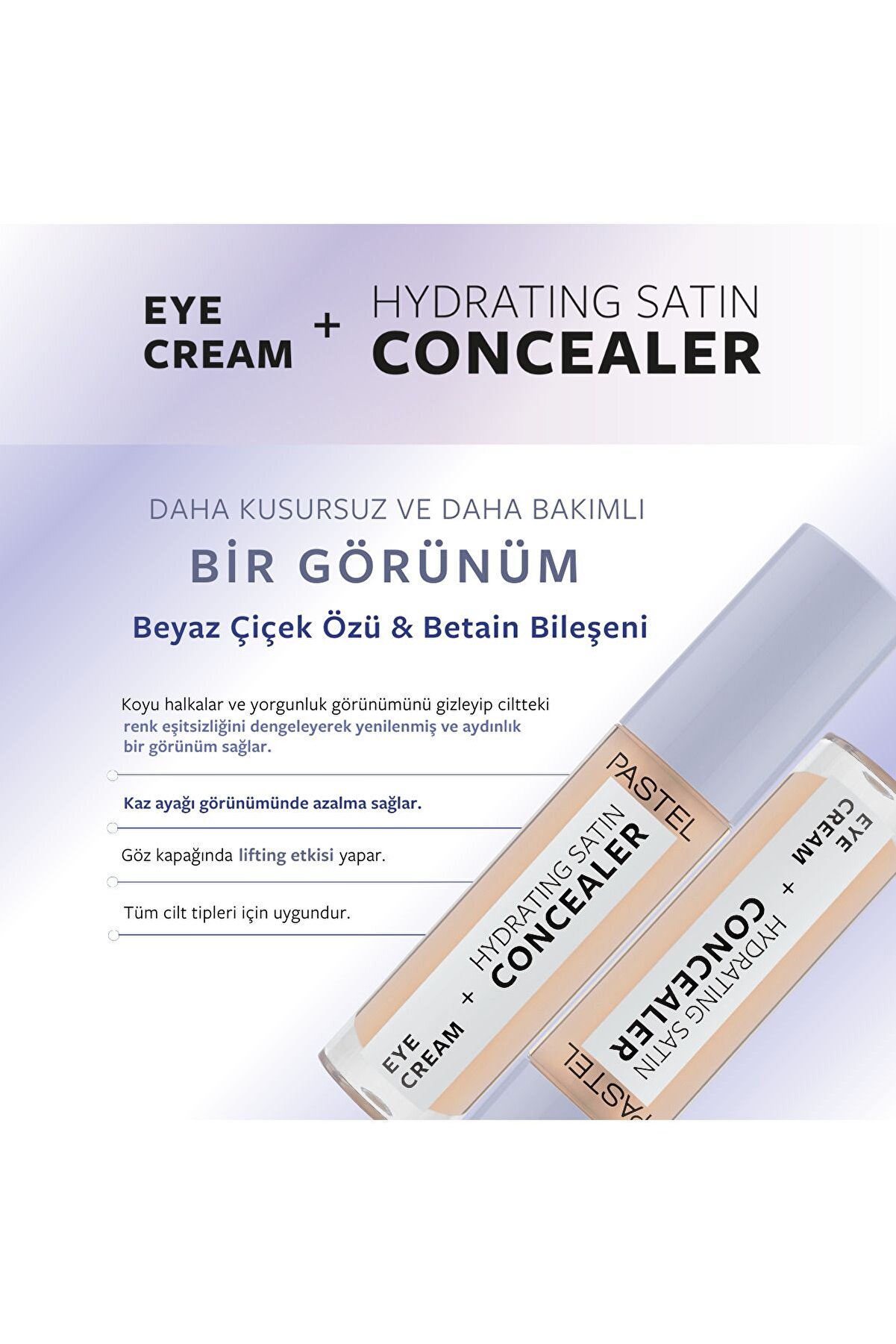 Eye Cream + Hydrating Satin Concealer - Göz kremi + Göz Altı Kapatıcısı 61 Vanilla_6