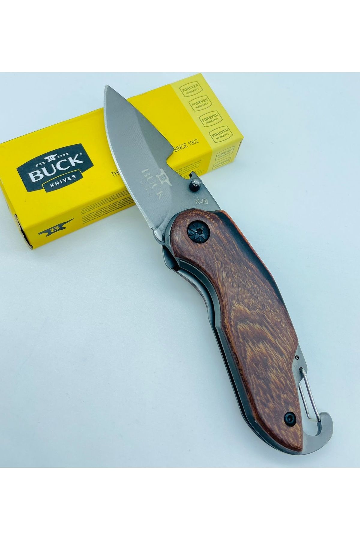 Buck Marka Ahşap Kasa Küçükboy Mini Çakı //15cm-X48