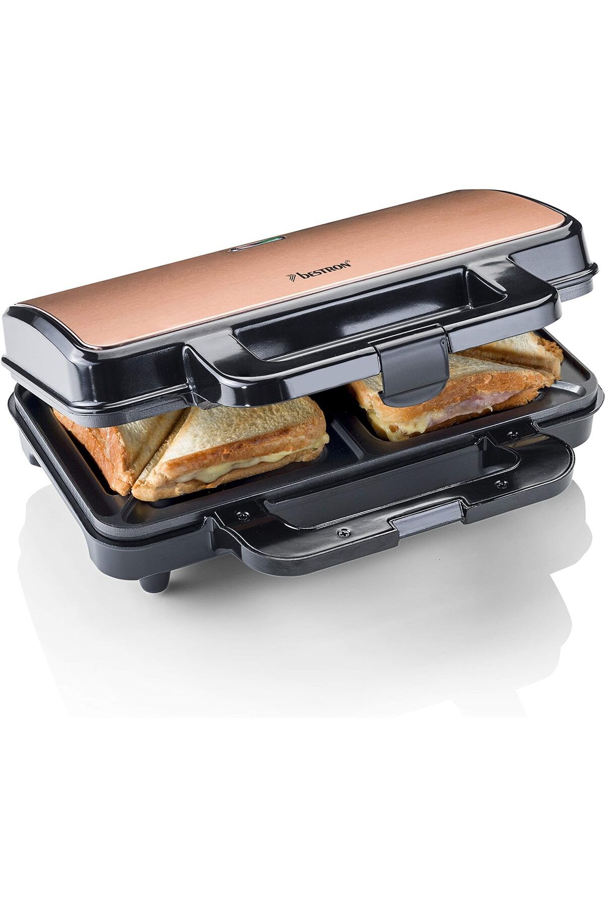 bestron XL Sandviç Makinesi, 2 Sandviç İçin Yapışmaz Sandviç Ekmek Kızartma Makinesi