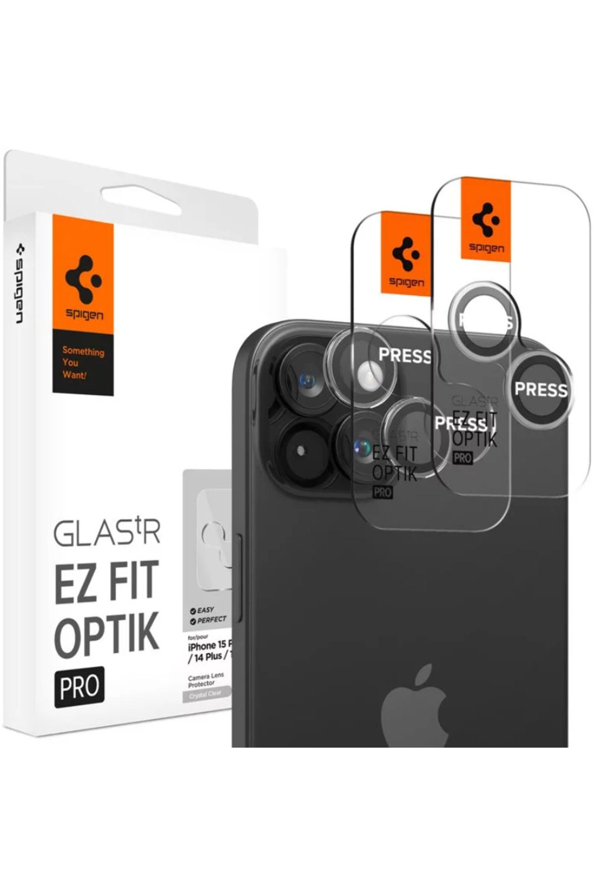 Spigen iPhone 15 / 15 Plus / 14 / 14 Plus Kamera Lens Camı Koruyucu  Crystal Clear - AGL06918