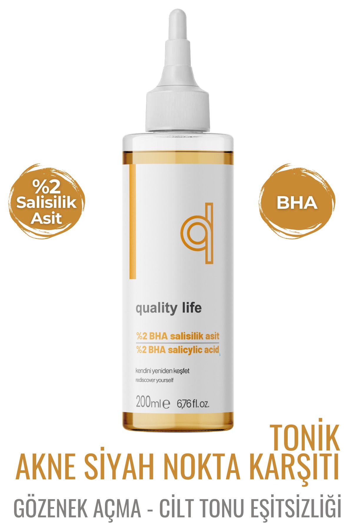 Quality Life Salisilik Asit Tonik - Gözenek Sıkılaştırıcı Sivilce ve Akne Karşıtı Siyah Nokta Temizleme 200 ML