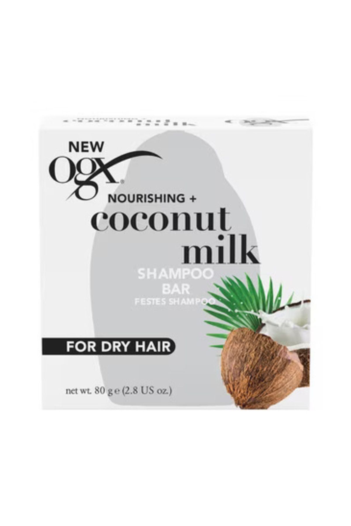 OGX Coconut Milk Solid Shampoo for Dry-Damaged Hair 80 gr
