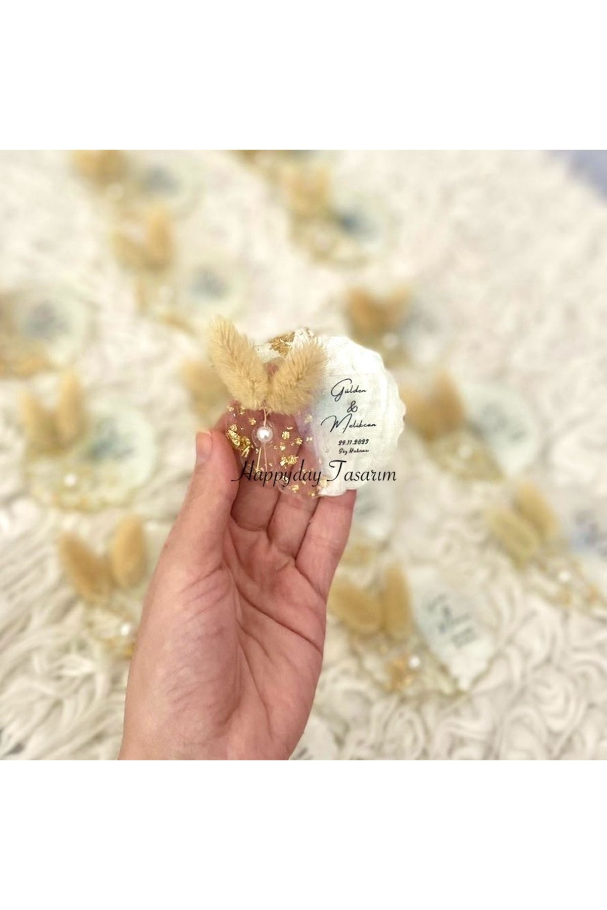 HappyDay Tasarım Organizasyon Kişiye özel çiçek süslemeli epoksi magnet söz nişan nikah doğum günü mevlit mezuniyet vb hediyesi
