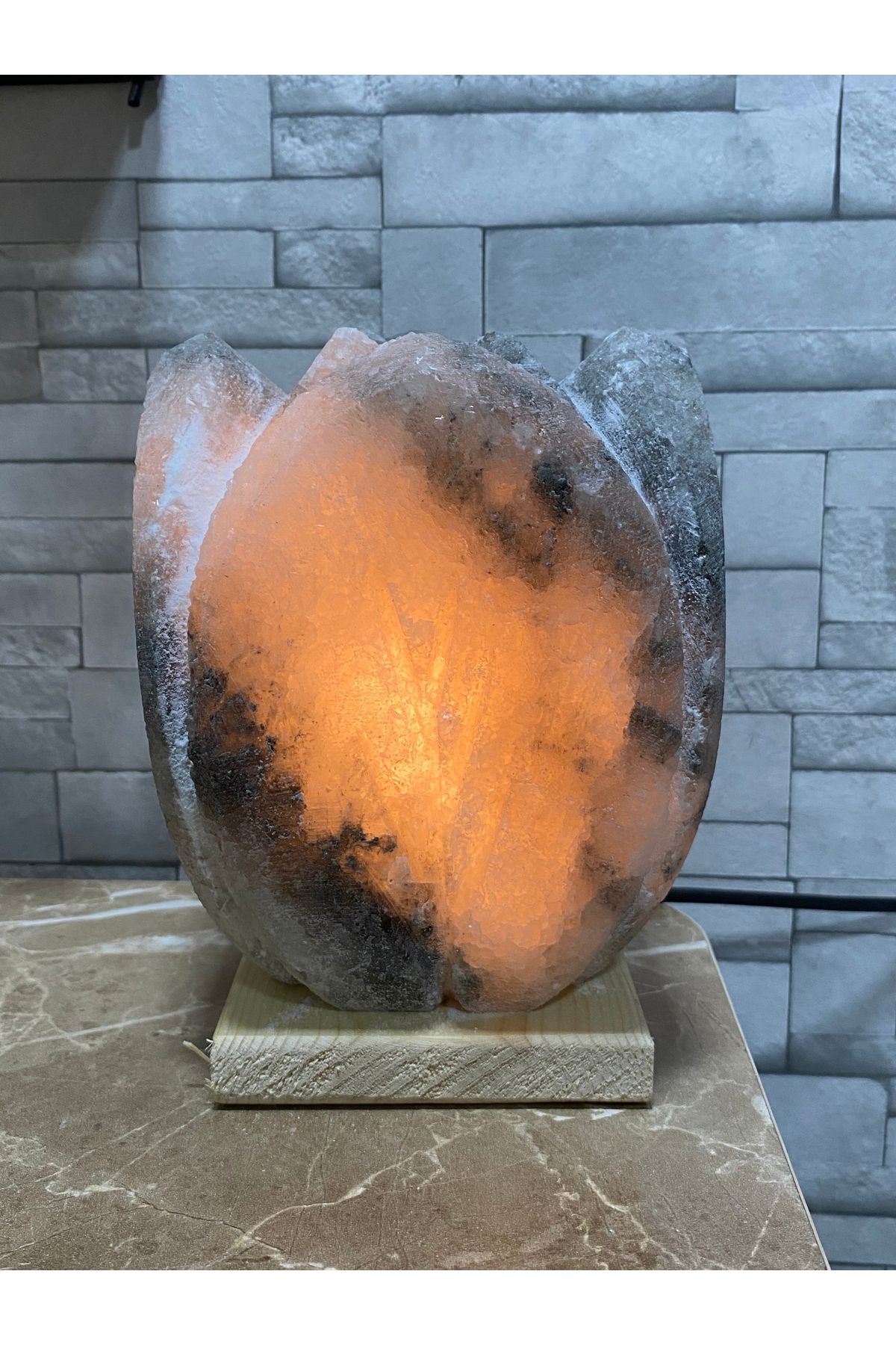 Seta Lale Model Doğal Çankırı Kaya Tuzu Tuz Lambası