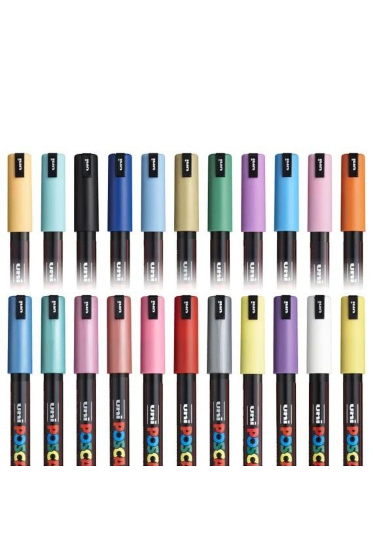 Uni Posca Marker Kalem Pc-1mr (0.7mm) İğne Uçlu 21'li Tüm Renkler Full Set