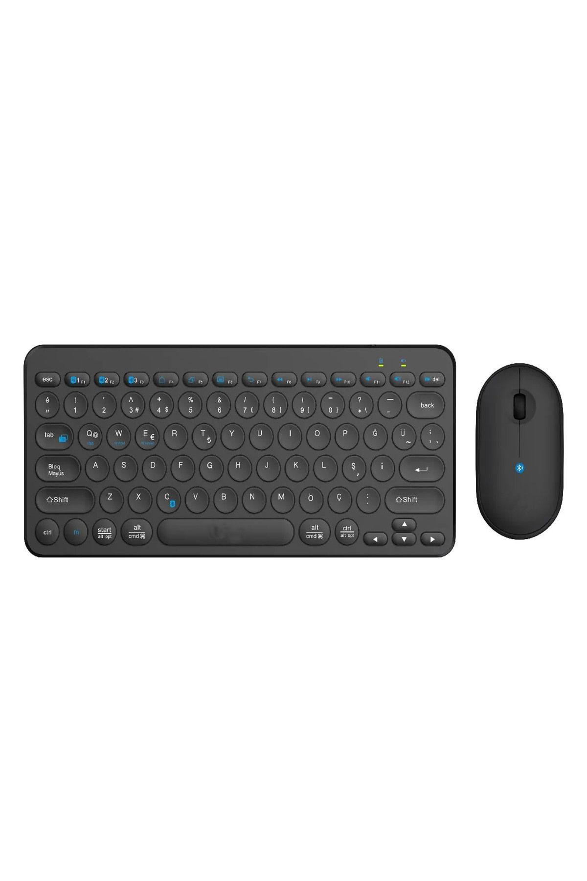 batcell Bluetoothlu Kablosuz Klavye Mouse Seti Türkçe Q Klavye Sessiz