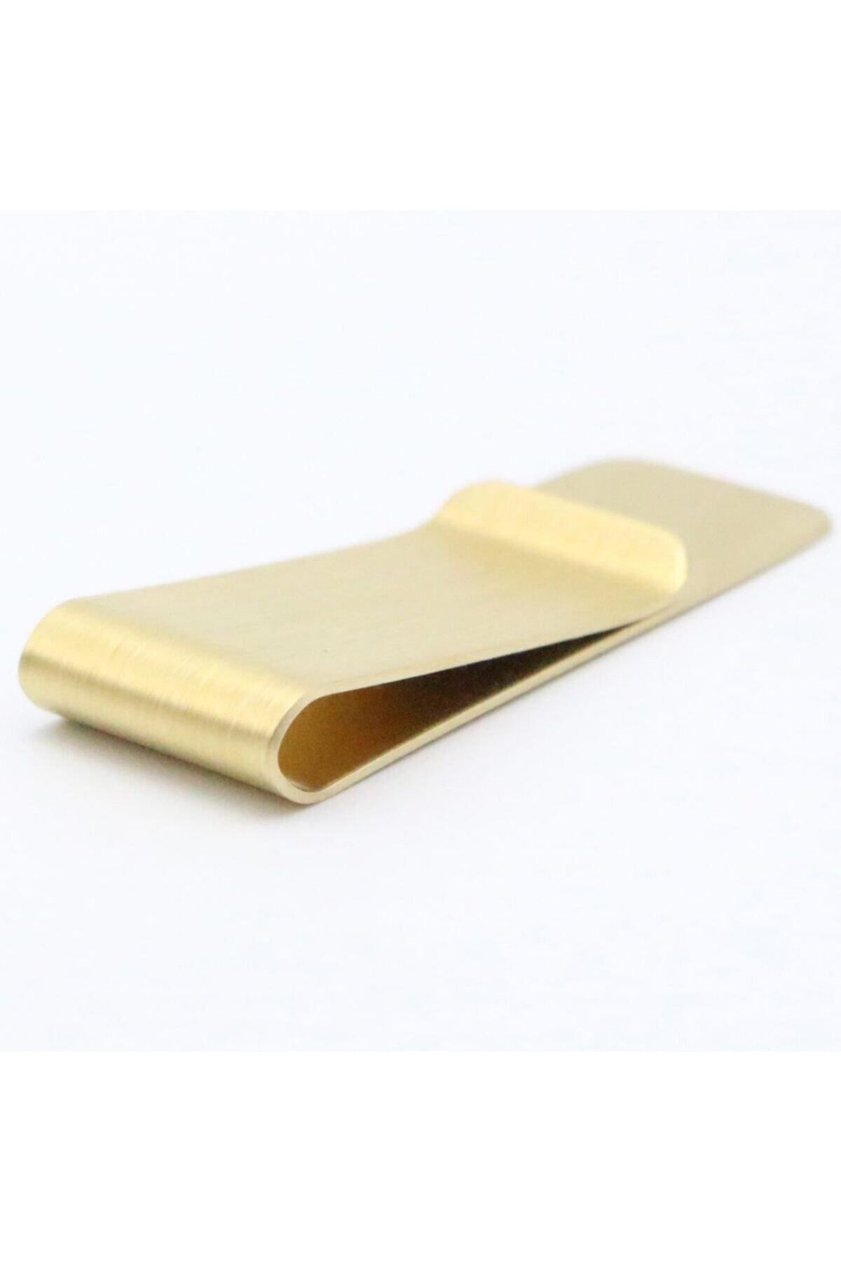 Spelt Metal Kağıt Para Tokası Kart Tutucu Klips Cüzdan Ataş Altın 5cm X 1,5cm