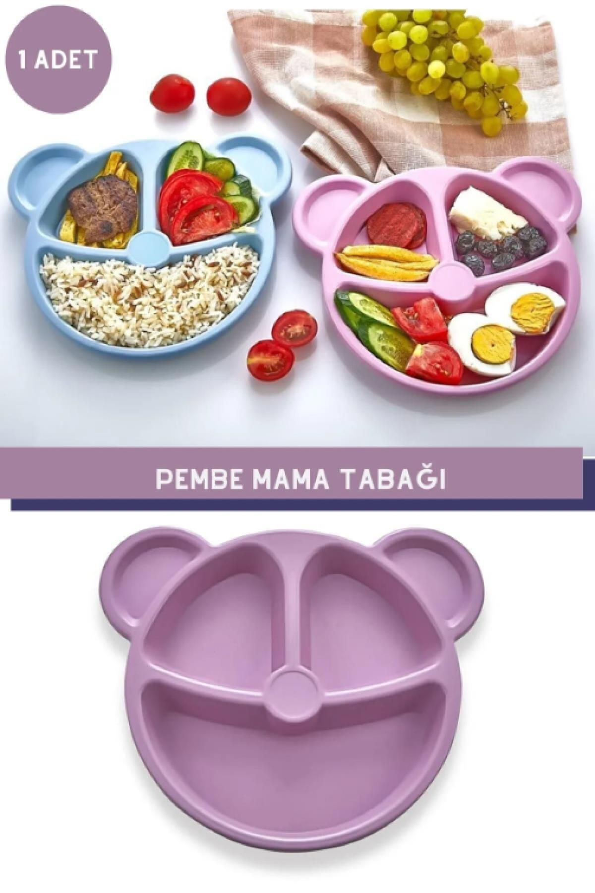 MasterCar Ayıcık Şekilli Mama Ve Yemek Tabağı | Çocuk Yemek Tabağı | Figürlü Çocuk Tabağı Mama Kabı