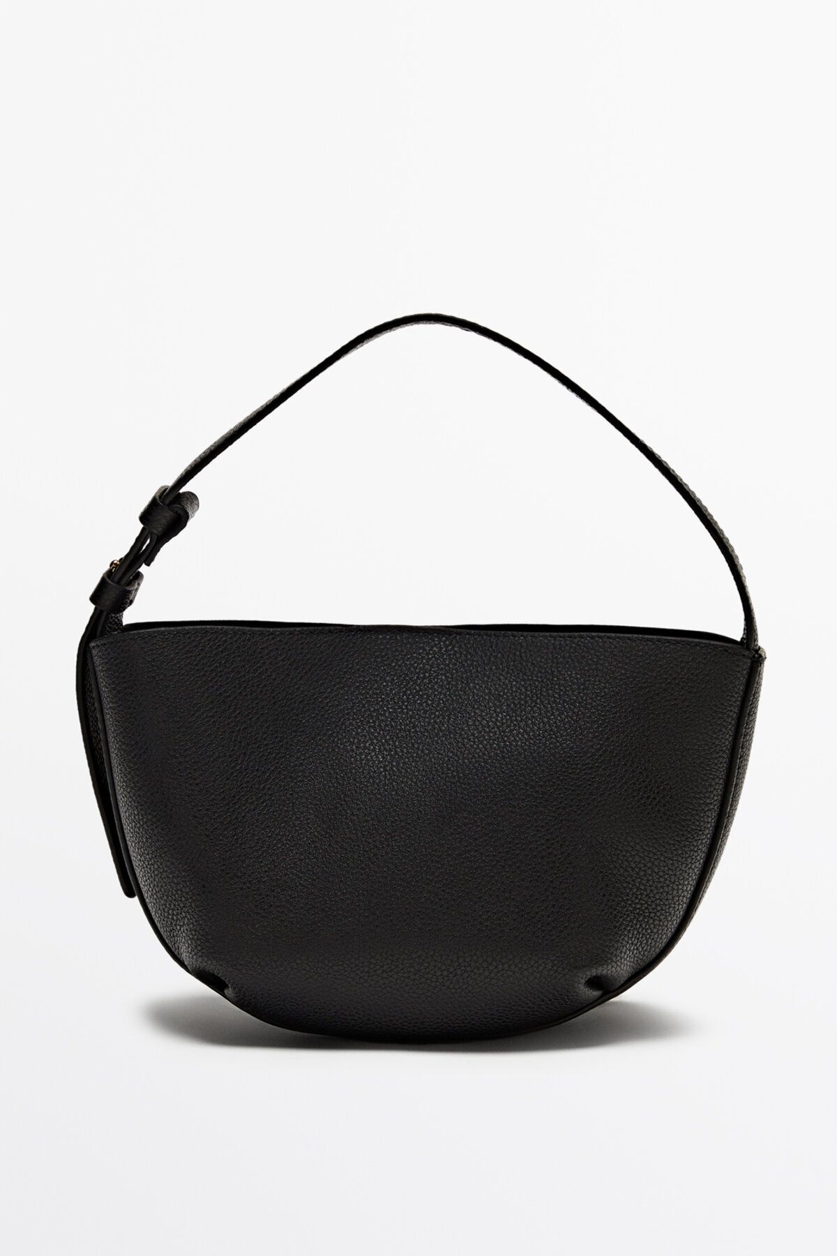 Massimo Dutti Mini eskitme Nappa deri çapraz askılı çanta