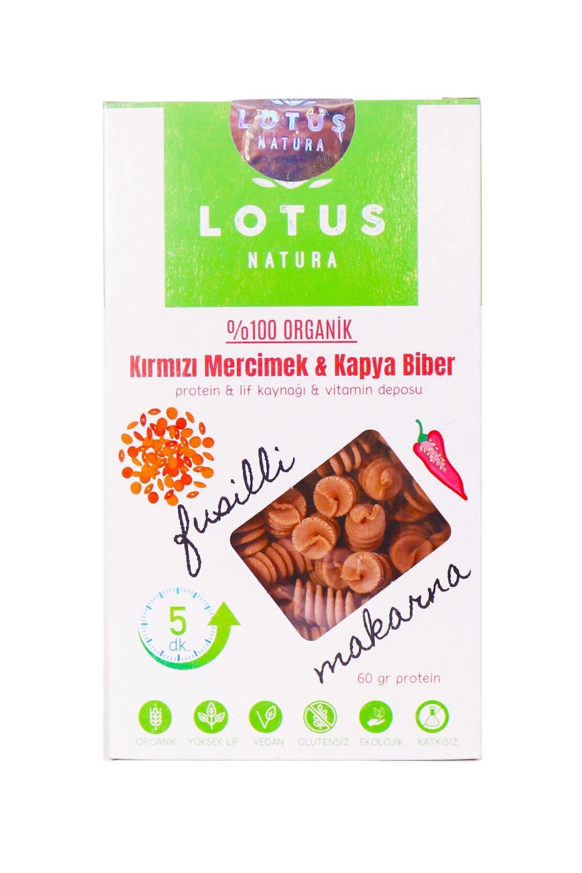 Lotus Natura Organik Glutensiz Kırmızı Mercimek & Kapya Biber Makarnası (FUSİLLİ) 200gr