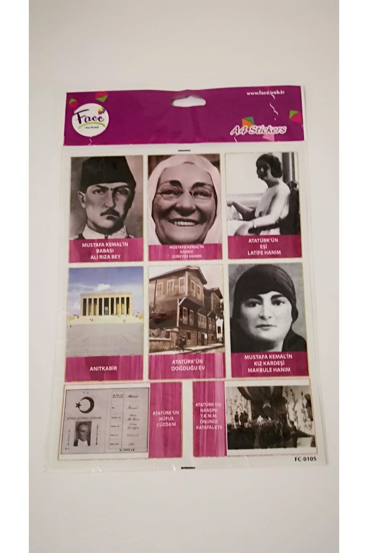 Face Atatürk Ailesi Resimli Stickers Etiket