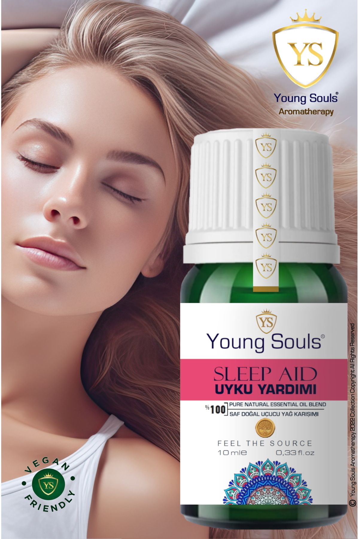 YOUNG SOULS Aromatherapy Sleep Aid Essential Oil Blend Uyku Yardımı Uçucu Yağ Karışımı 10 Ml