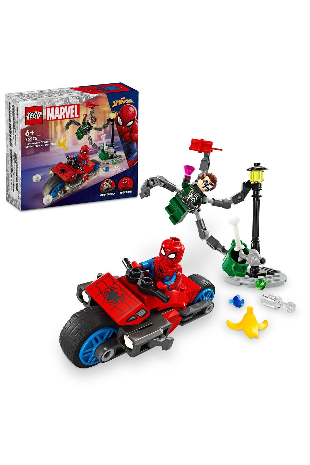 LEGO ® Marvel Motosiklet Takibi Örümcek Adam Doktor Oktopus’a Karşı 76275-6 Yaş+ Yapım Seti(77 Parça)