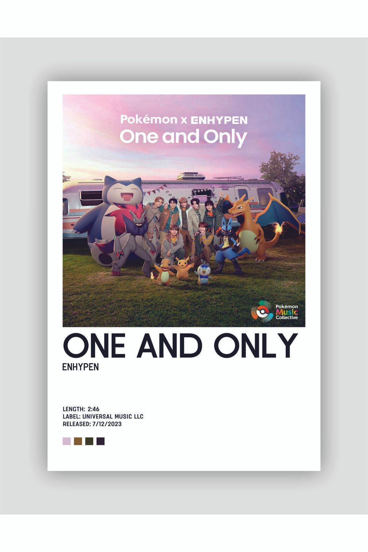 Genel Markalar ENHYPEN One And Only K-pop Duvar Posteri - Duvar Dekoru - Kalın Kağıt - Çerçevesiz