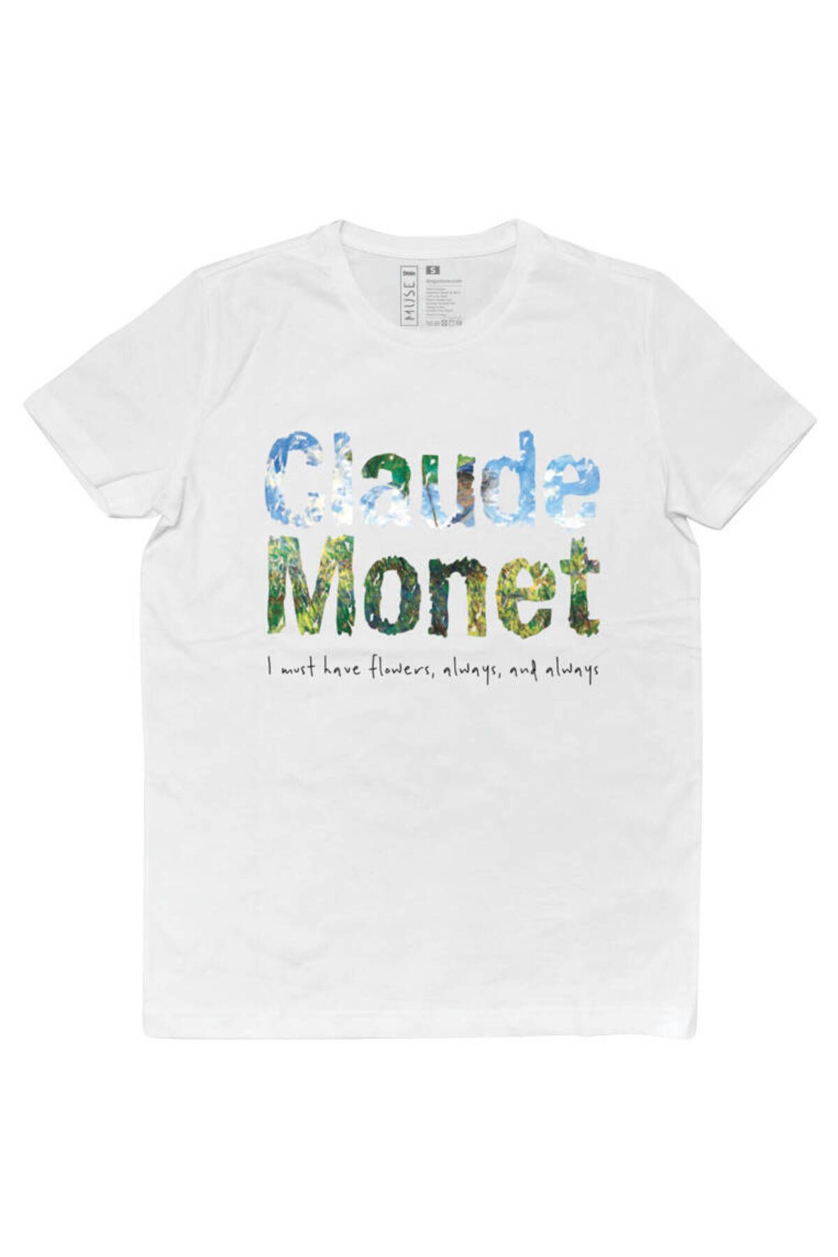 Dogo Unisex Vegan Beyaz T-shirt - Claude Monet Always And Always Muse Tasarım