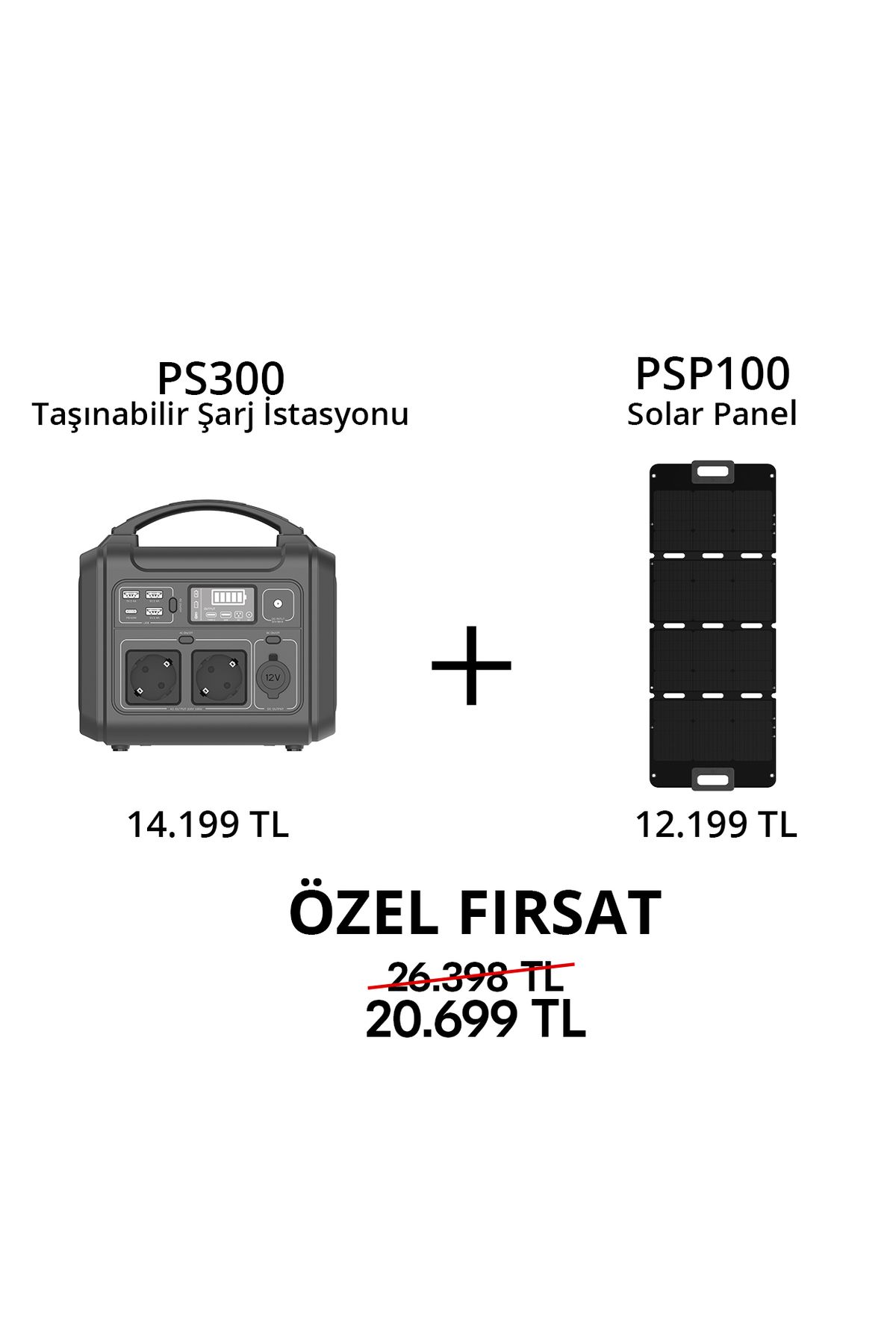 EZVIZ PS300 Taşınabilir Şarj İstasyonu ve PSP100 Solar Panel Uyumlu