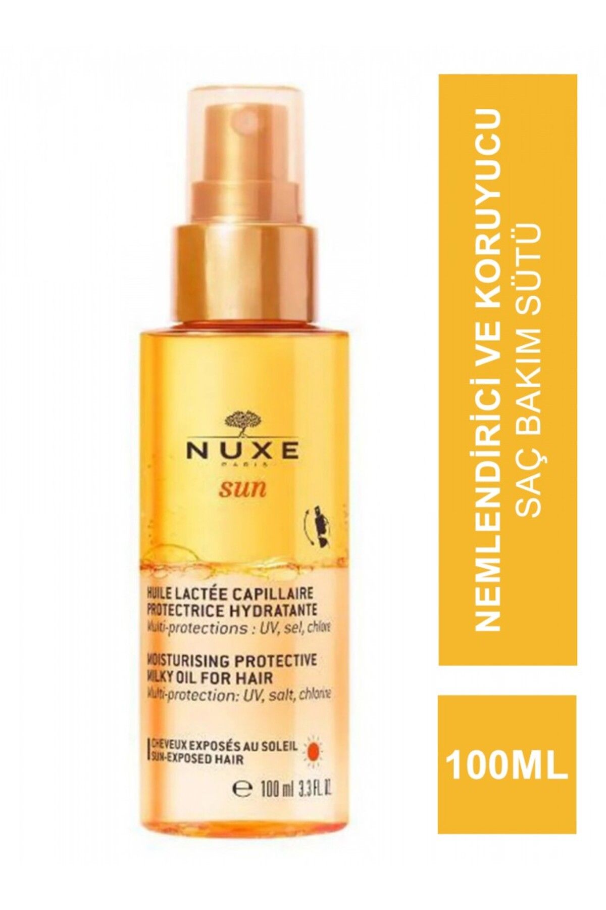 Nuxe Sun Moisturising Protective Milky Oil For Hair - Saç Rengini Koruyucu, Nemlendirici Bakım Yağı 100ml