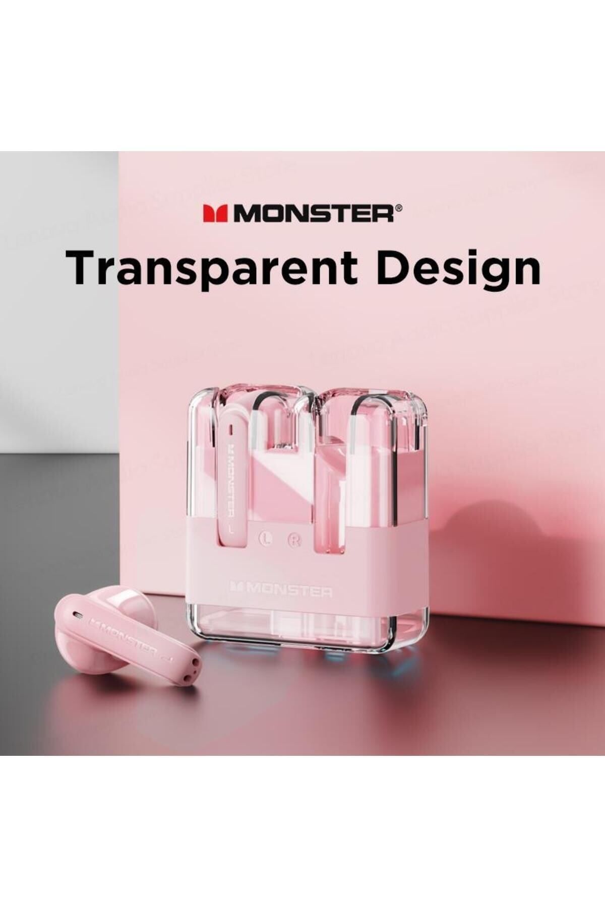 MONSTER Airmars Xkt12 Gaming Bluetooth Kulaklık Pembe