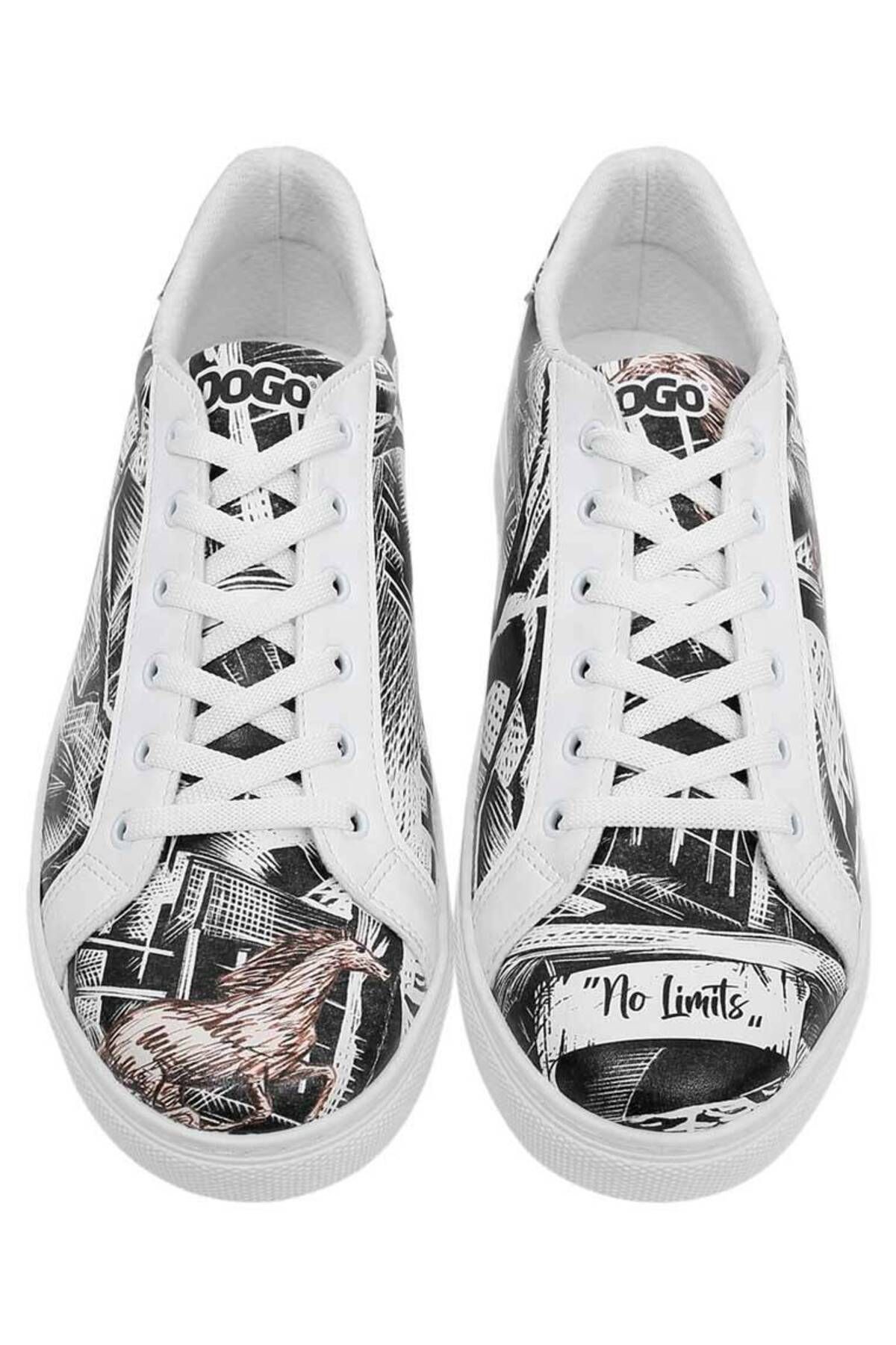 Dogo Erkek Vegan Deri Beyaz Günlük Sneakers - No Limits Tasarım