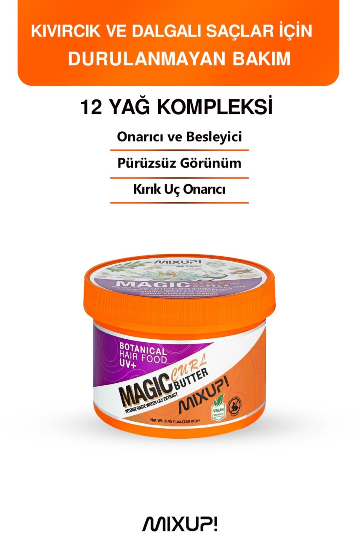 Mixup Kıvırcık Ve Bukleli Saçlara Özel Curl Butter 250ml