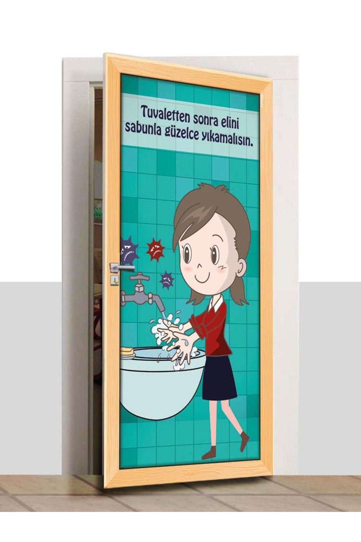 SINIF SEPETİ Okul Kapı Giydirme - Kız Öğrenci Wc - K1101