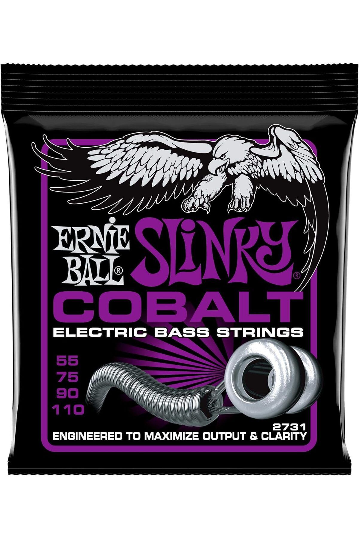 Ernie Ball Power Slinky Kobalt Elektrik Bas Telleri, Ölçü 55-110