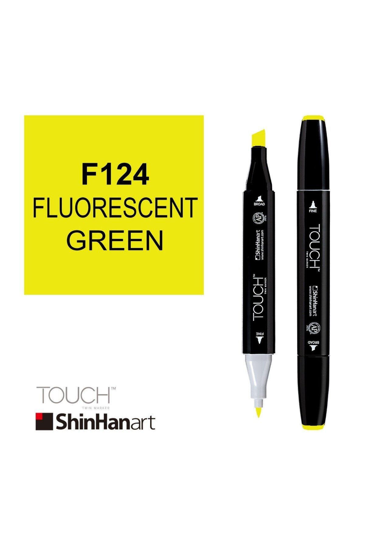 Shinhan Art Art Touch Twin Marker F124 Fluorescent Green