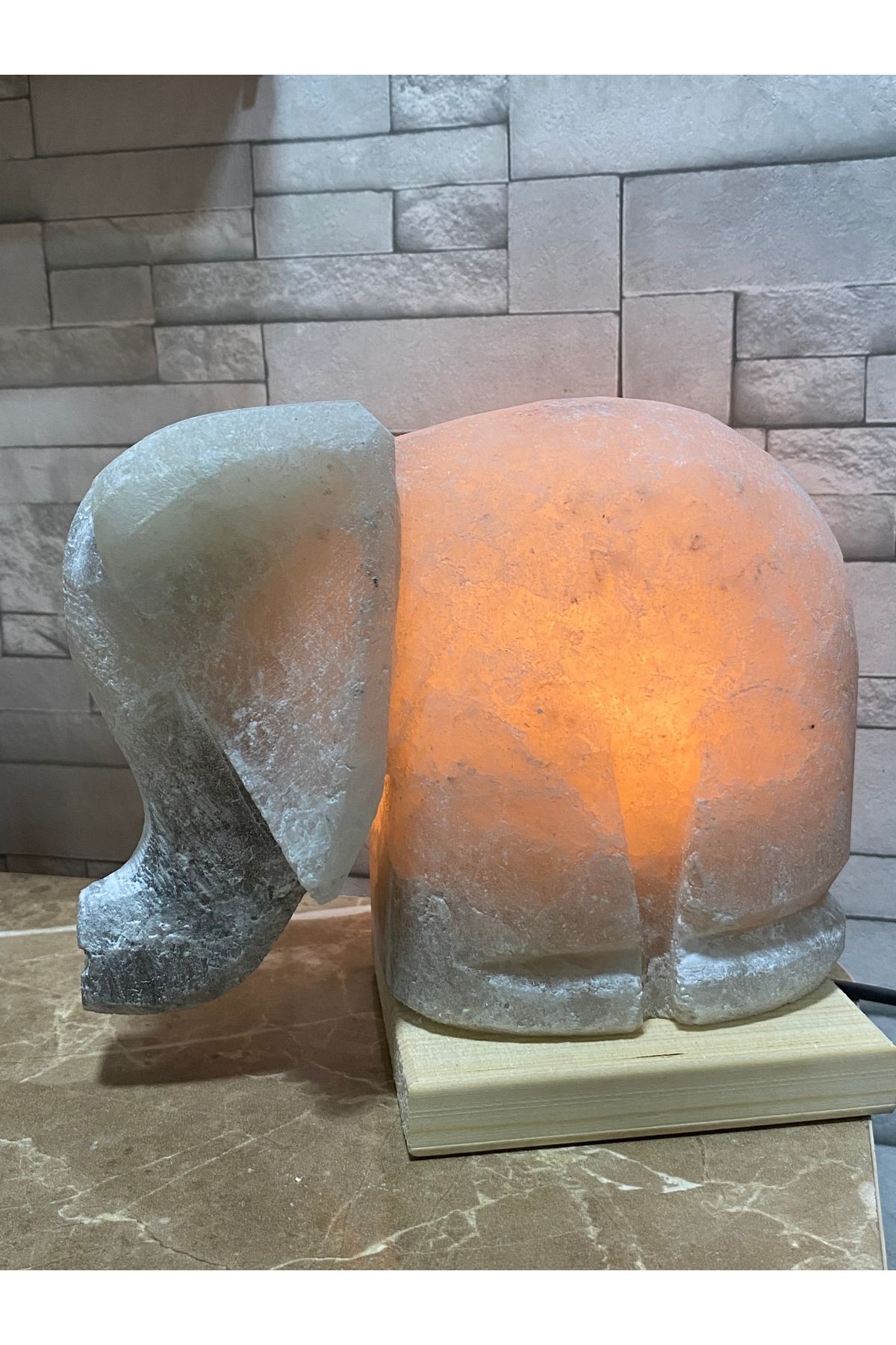 Seta Fil Model Doğal Çankırı Kaya Tuzu Tuz Lambası
