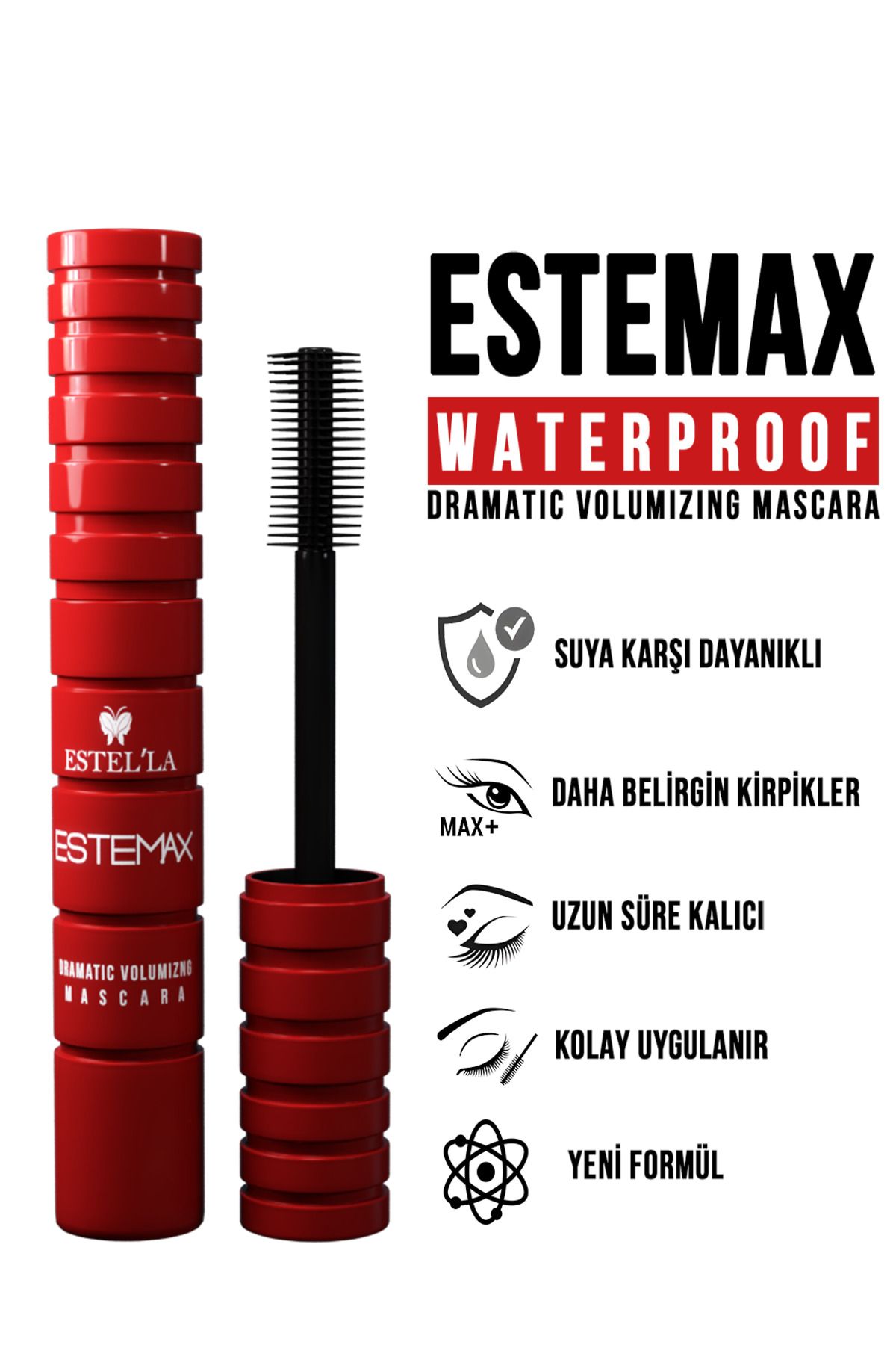 Estella Estemax Dramatic Volumizing Maskara Suya Dayanıklı: Gözleri Etkileyen Çarpıcı Bir Görünüm