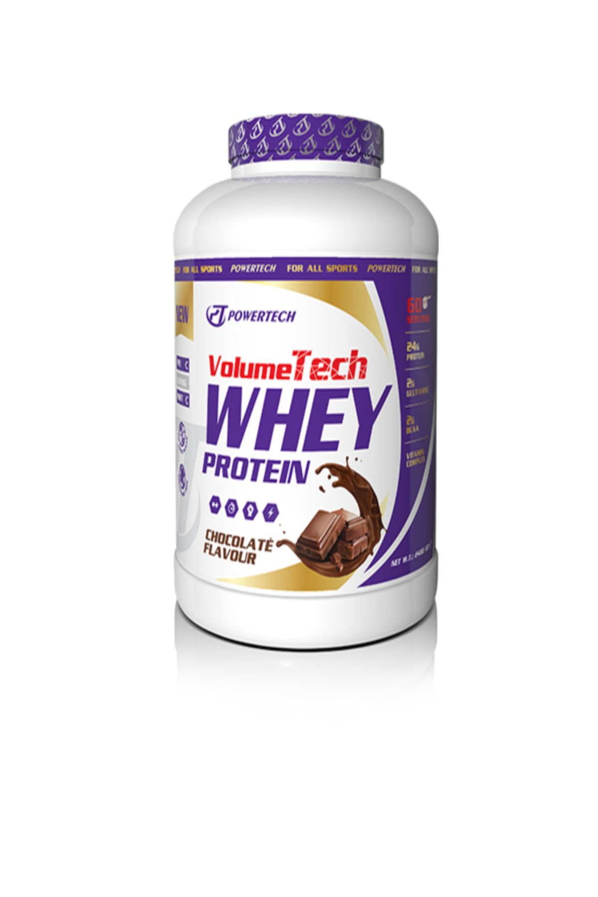 POWERTECH Whey VolumeTech 2400 Gram-Çikolata Protein Tozu