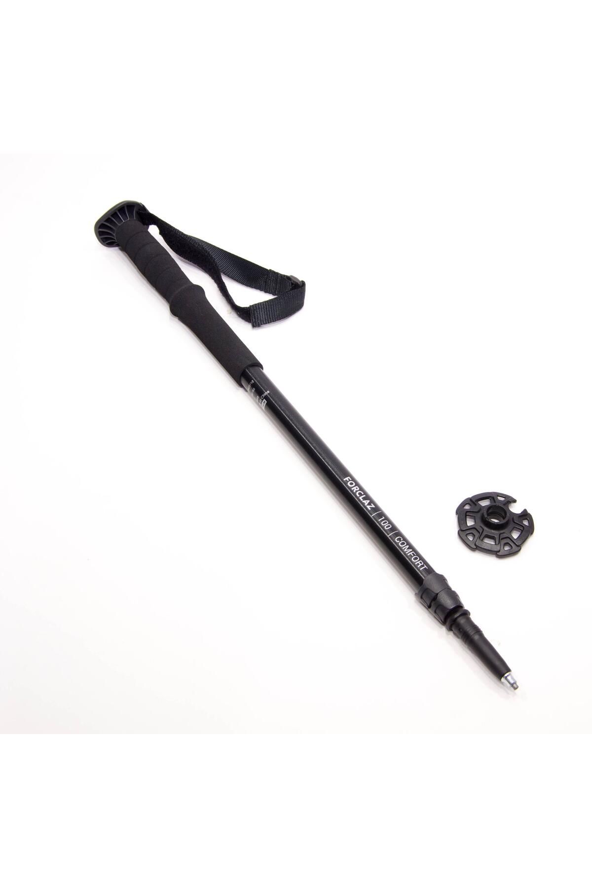 Decathlon Outdoor Ayarlanabilir Baton - Siyah Push Pin Düğmeli Ayar Sistemi 110/115/120/125/130 cm Meridyenduk